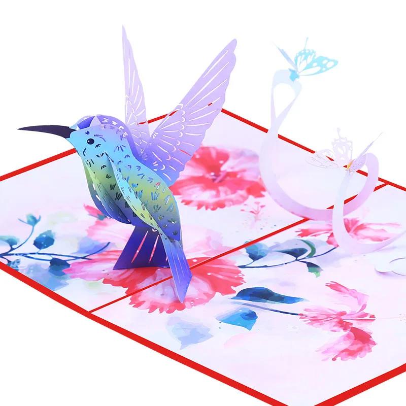10pcs     Hummingbird 3D ˾ λ縻 ʴ ī ҿ   ũ   Ƽ 